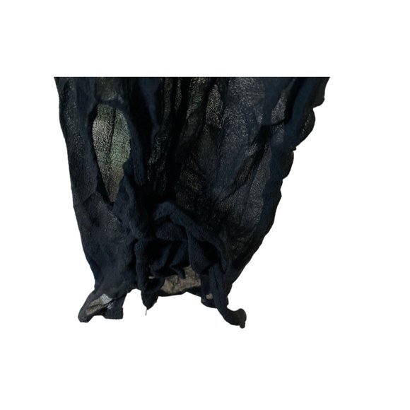 Samson Black lightweight jacket sheer with front tie and cuff ties - Picture 4 of 6